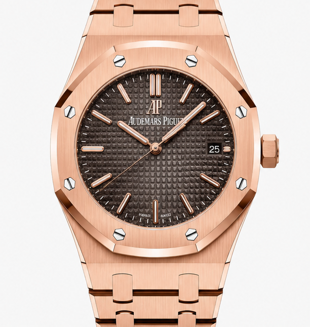 Audemars Piguet Royal Oak Rose Gold Brown Dial