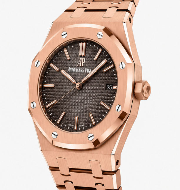Audemars Piguet Royal Oak Rose Gold Brown Dial