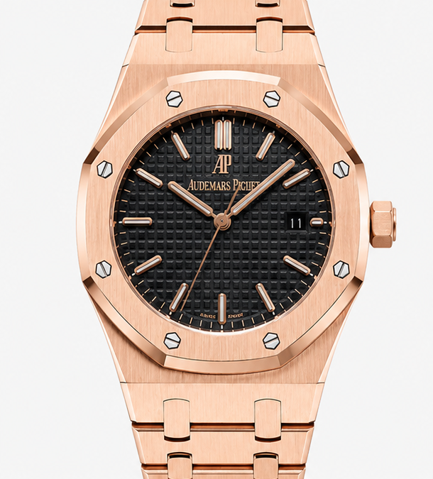 Audemars Piguet Royal Oak Rose Gold Black Dial