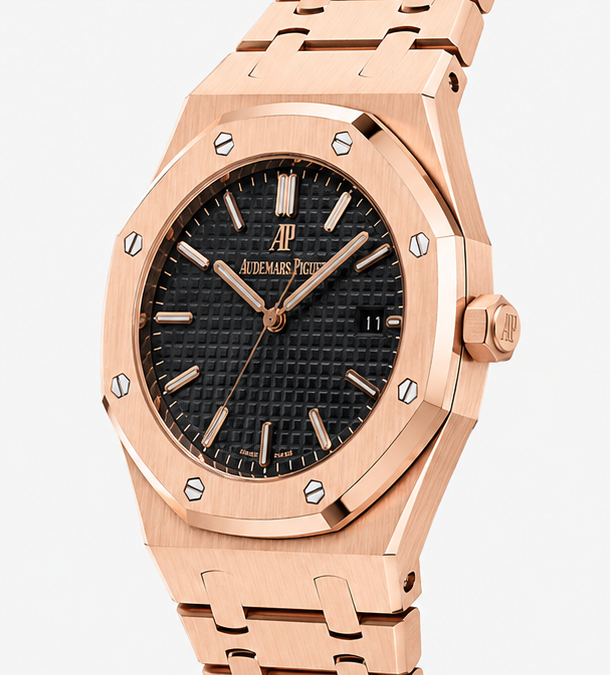 Audemars Piguet Royal Oak Rose Gold Black Dial