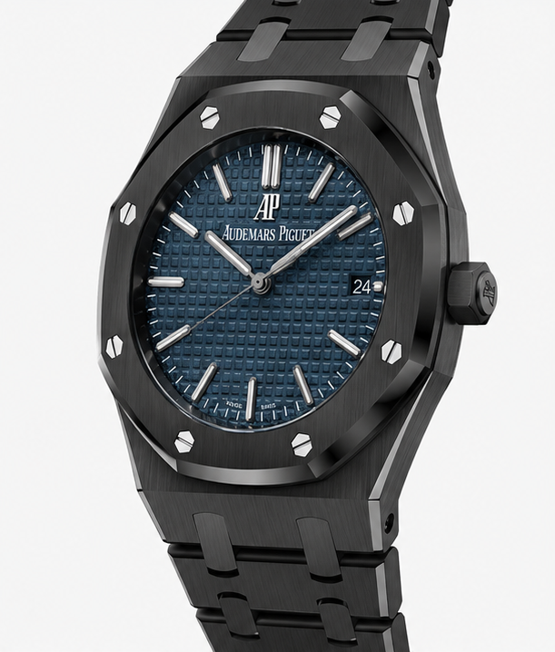 Audemars Piguet Royal Oak Black Ceramic Navy Blue Dial