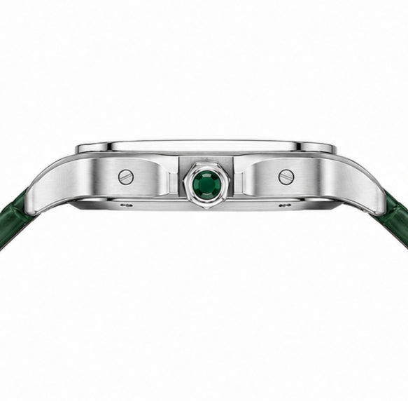 Cartier Santos Skeleton Navy Alligator Leather Watch