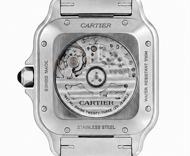 Cartier Santos Medium Green Sunburst Dial Automatic
